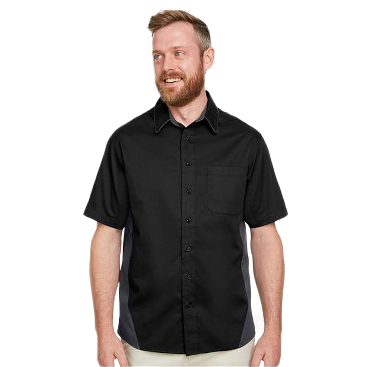 HARRITON MEN'S FLASH IL COLORBLOCK SHIRT
