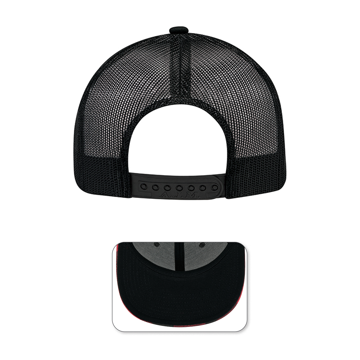 AJM 6-PANEL POLYCOTTON LUMBERJACK BILL ADJUSTABLE HAT