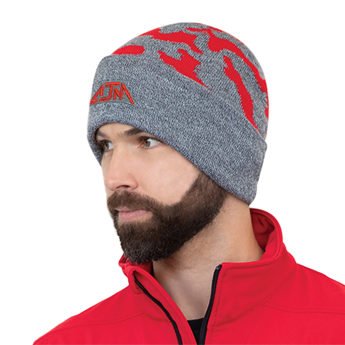 AJM ACRYLIC JACQUARD KNIT URBAN CAMO CUFF TOQUE