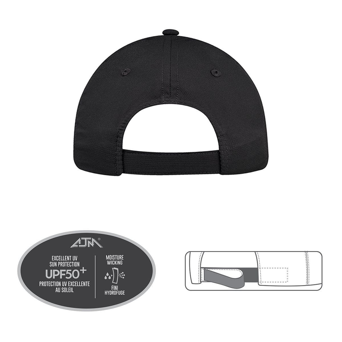 AJM UPF50+ 6-PANEL COOLON SWEATBAND HAT
