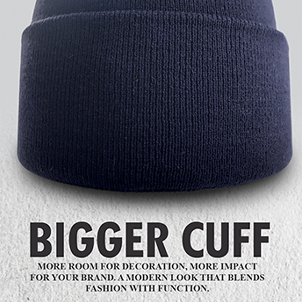 AJM ACRYLIC TOQUE WITH OVERSIZED CUFF