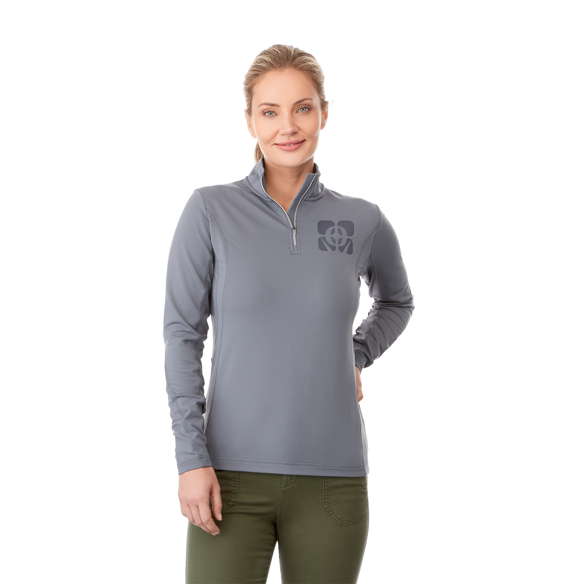 ELEVATE LADIES CALTECH KNIT QUARTER-ZIP