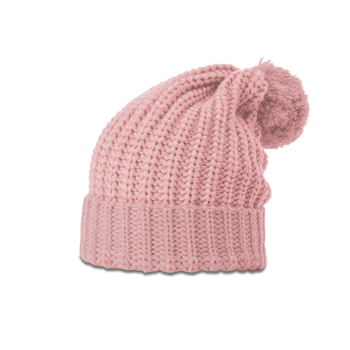 RICHARDSON CHUNK CABLE KNIT BEANIER WITH CUFF & POM