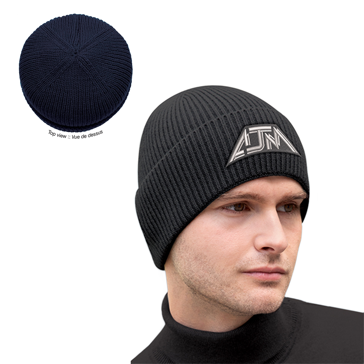 AJM FLAT SEAM TRI-BLEND CUFF TOQUE