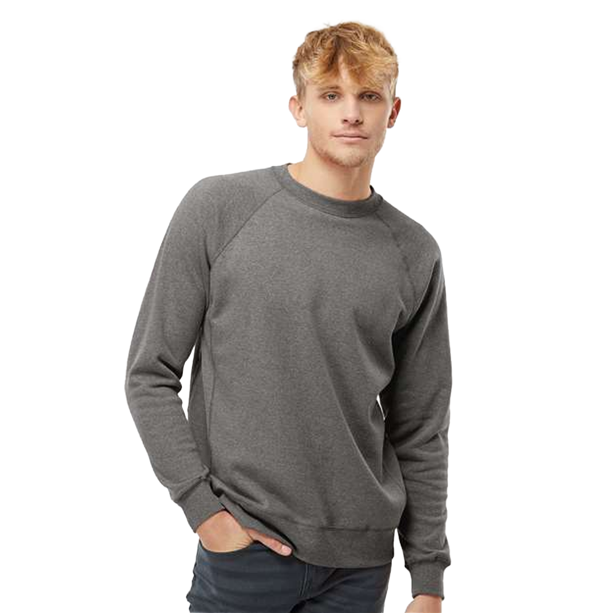 INDEPENDENT TRADING CO. ADULT SPECIAL BLEND RAGLAN CREWNECK