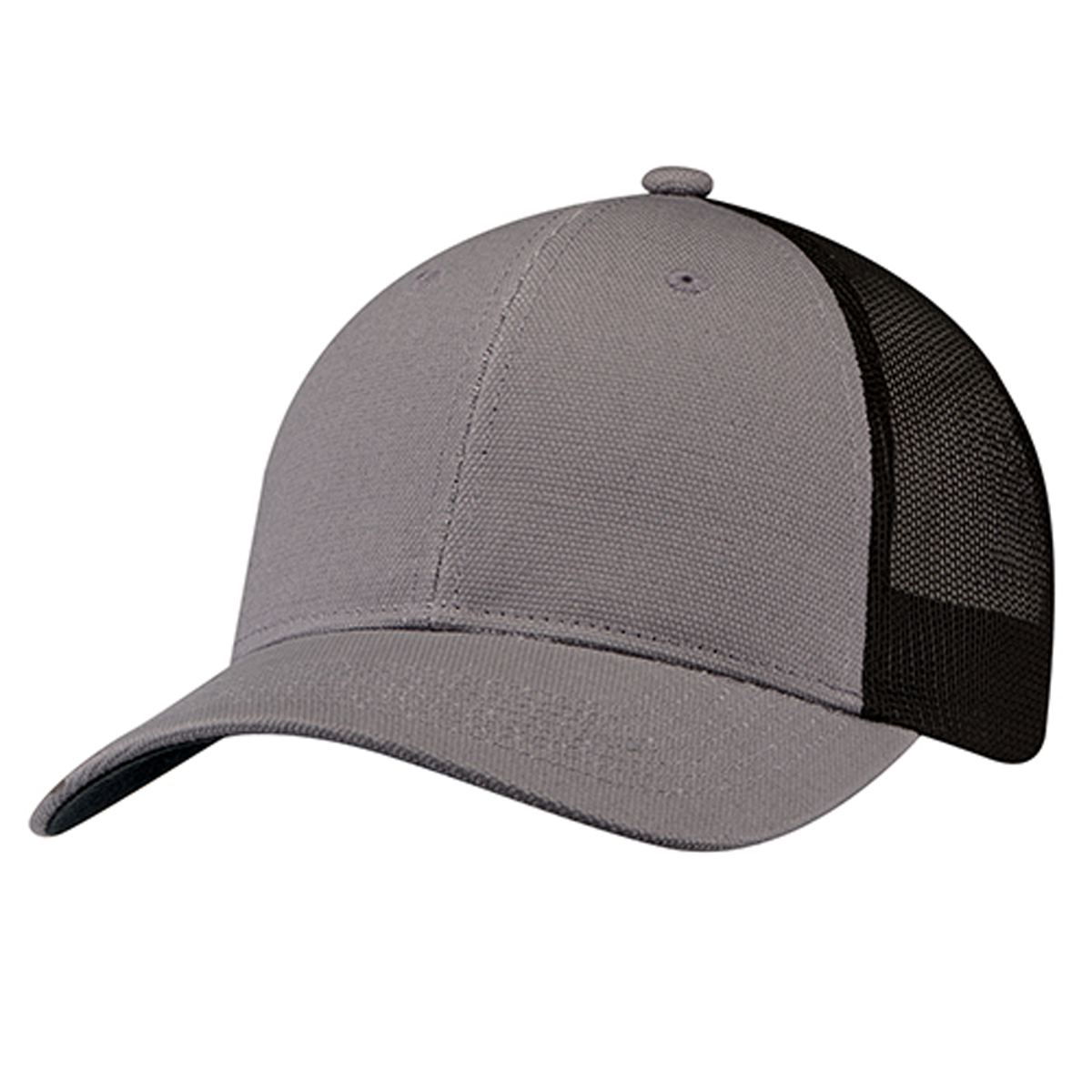 AJM 6-PANEL DUCK CANVAS POLY MESH ADJUSTABLE HAT