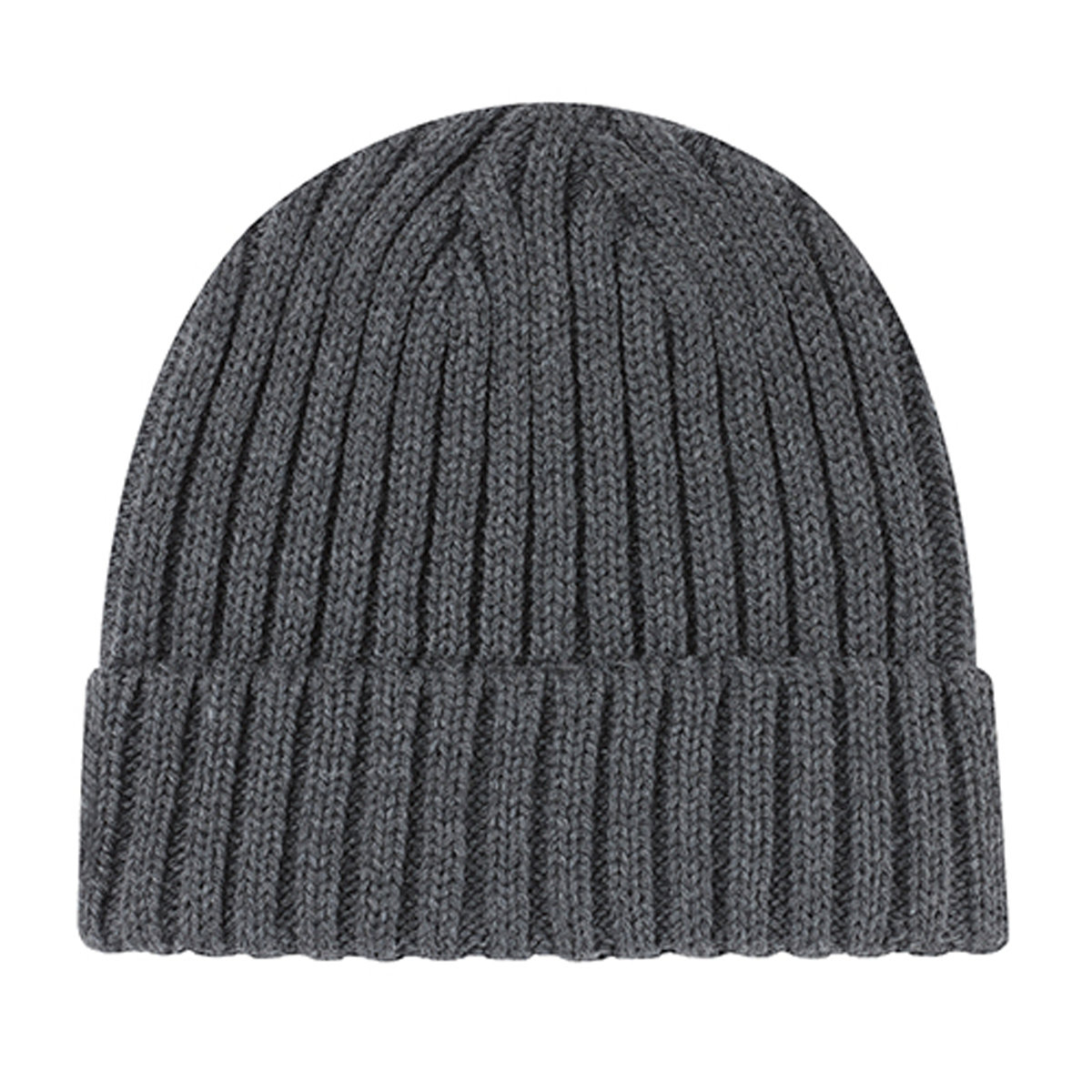 AJM ACRYLIC CHUNKY RIB KNIT CUFF TOQUE
