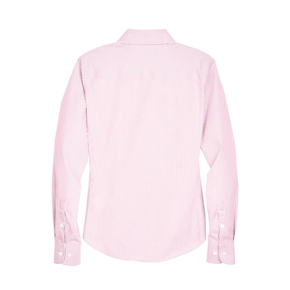 DEVON & JONES LADIES CROWN WOVEN BANKER STRIPE DRESS SHIRT