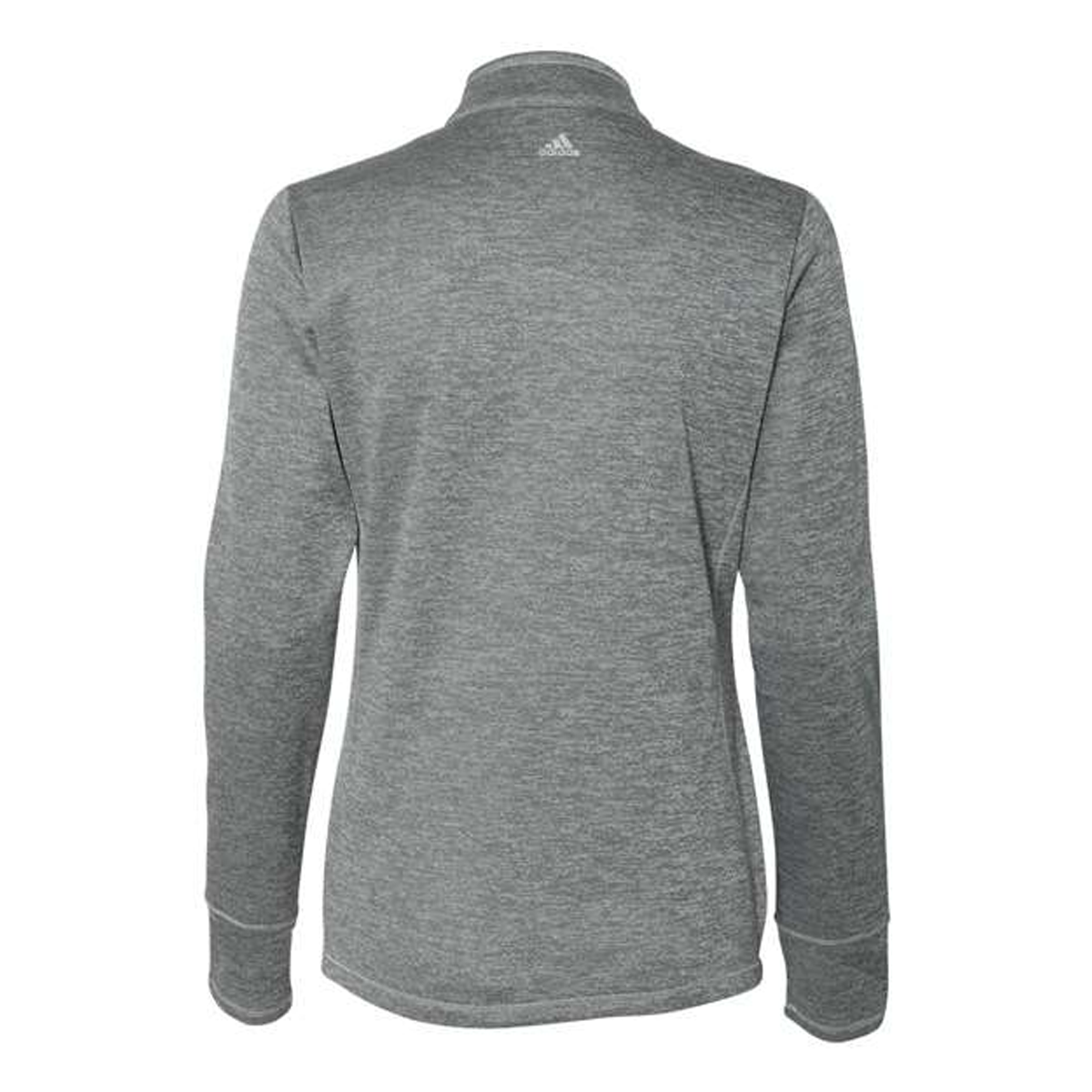ADIDAS LADIES BRUSHED TERRY HEATHERED QUARTER-ZIP