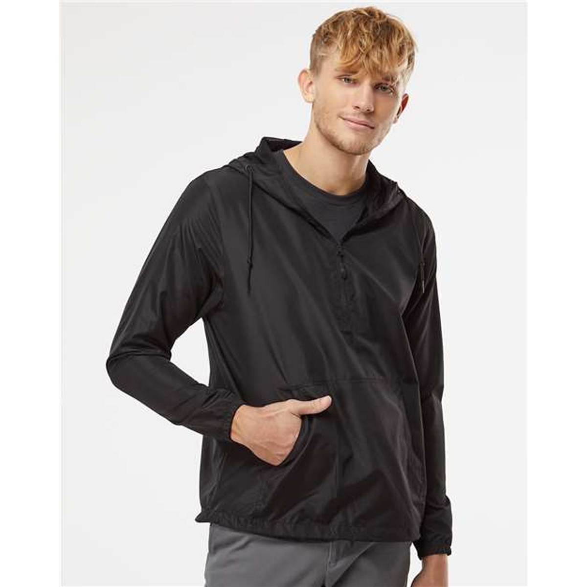 INDEPENDANT TRADING CO. LIGHTWEIGHT QUARTER-ZIP WINDBREAKER JACKET