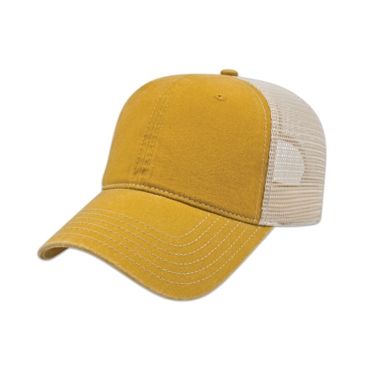 CAP AMERICA LOW PROFILE UNSTRUCTURED WASHED MESH TRUCKER HAT