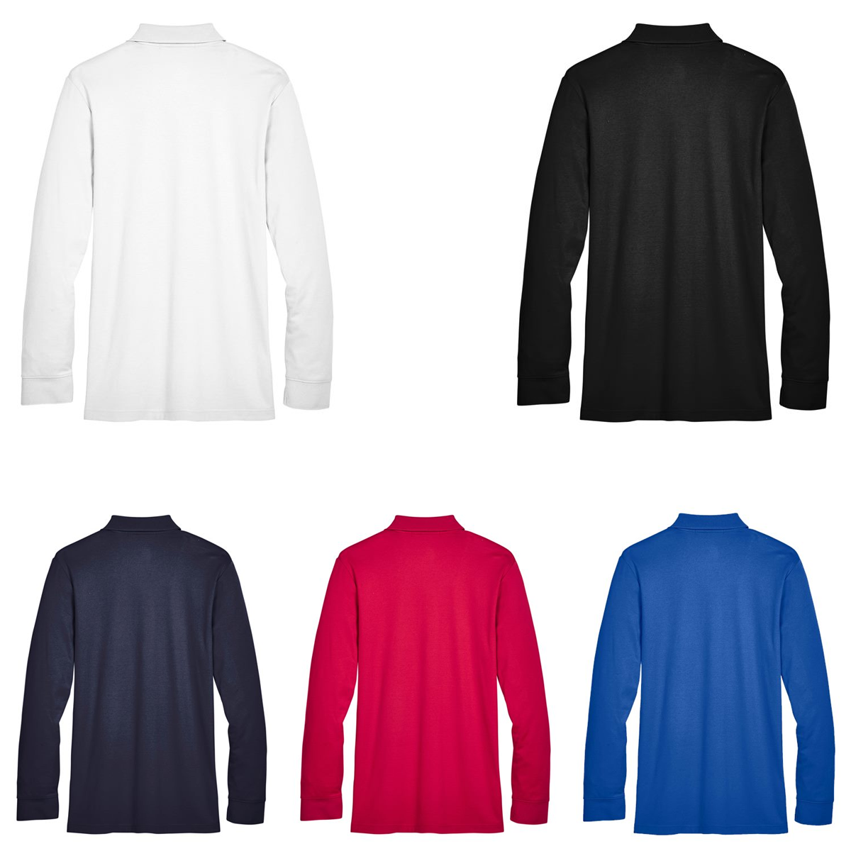 DEVON & JONES MEN'S CROWNLUX PERFORMANCE PLAITED LONG SLEEVE POLO