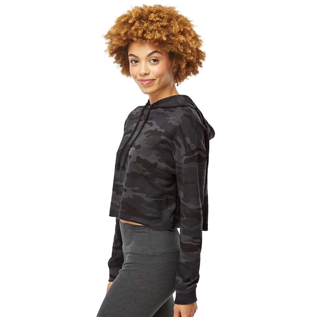 INDEPENDENT TRADING CO. LADIES LIGHTWEIGHT CROP HOODIE