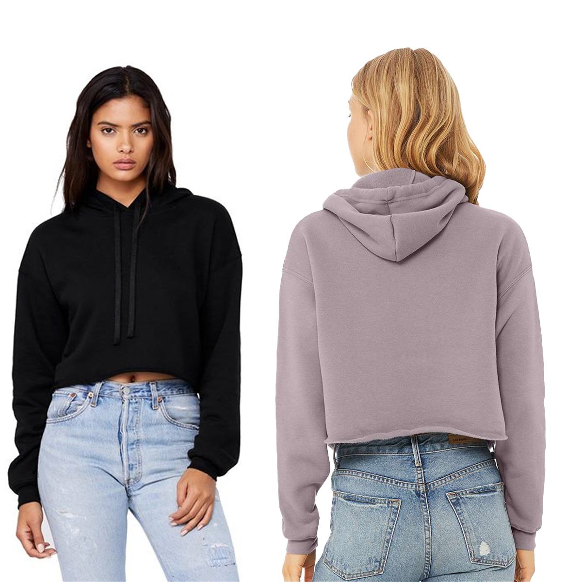 BELLA + CANVAS LADIES CROP FLEECE HOODIE