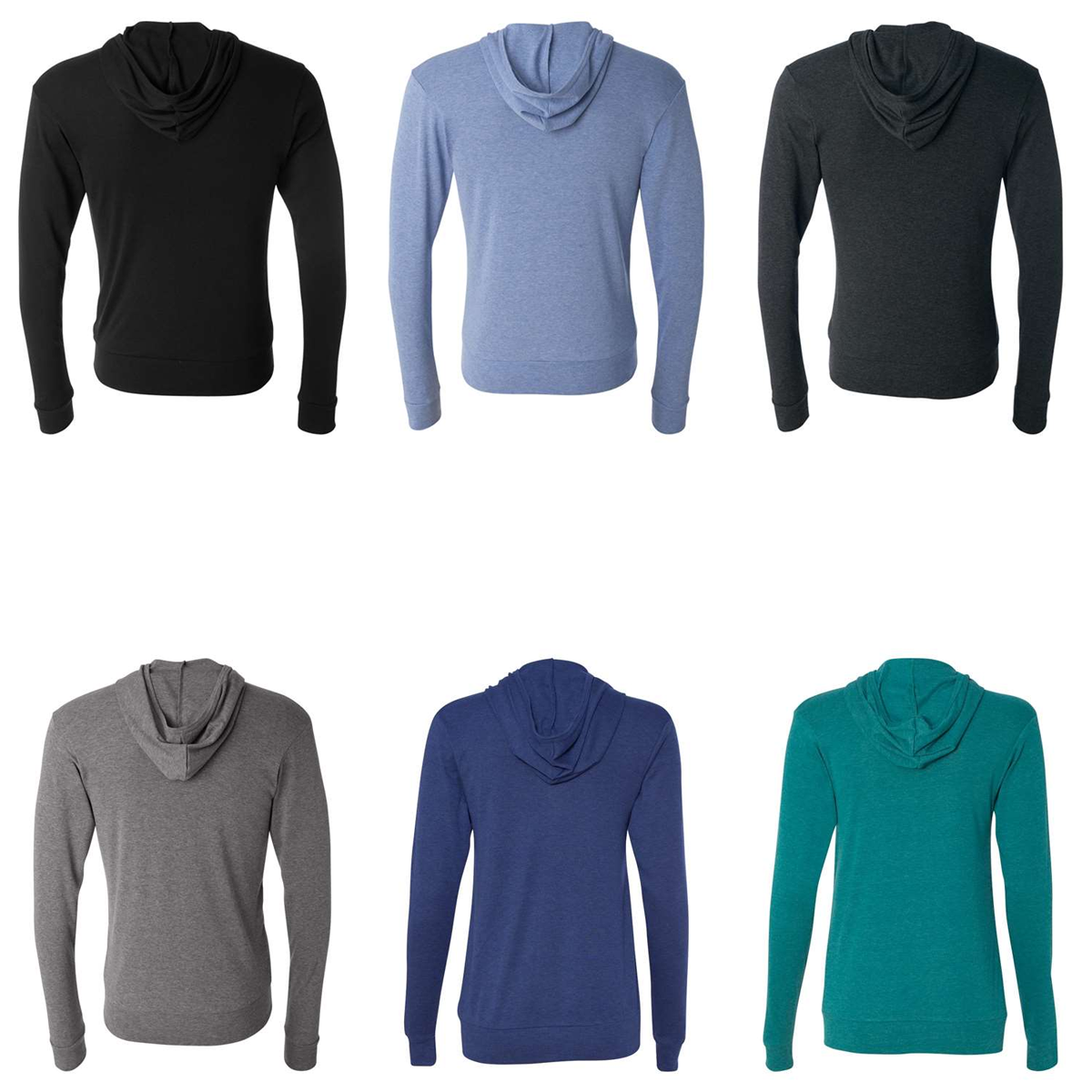 BELLA + CANVAS ADULT TRIBLEND LIGHTWEIGHT FULL-ZIP HOODIE