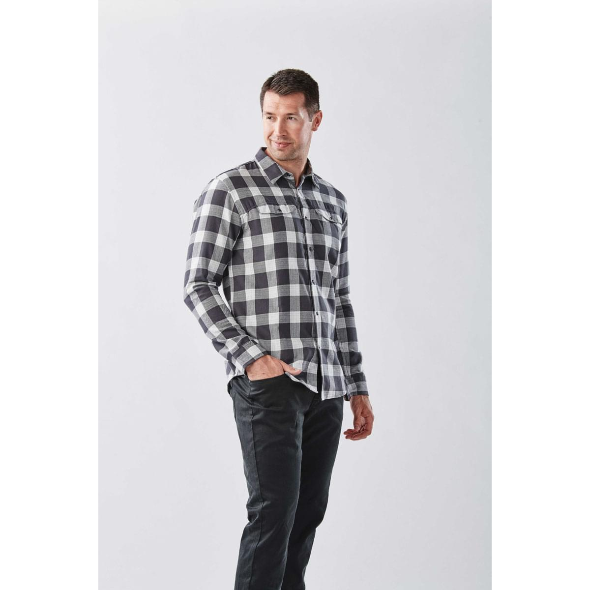 STORMTECH MEN'S LOGAN SNAP FRONT PLAID SHIRT