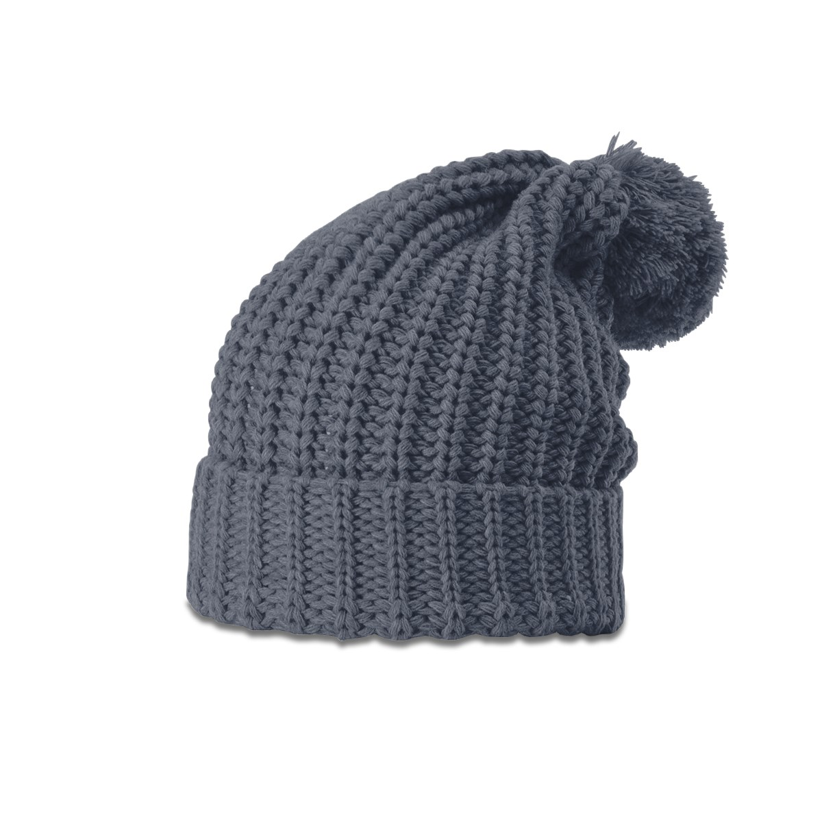 RICHARDSON CHUNK CABLE KNIT BEANIER WITH CUFF & POM