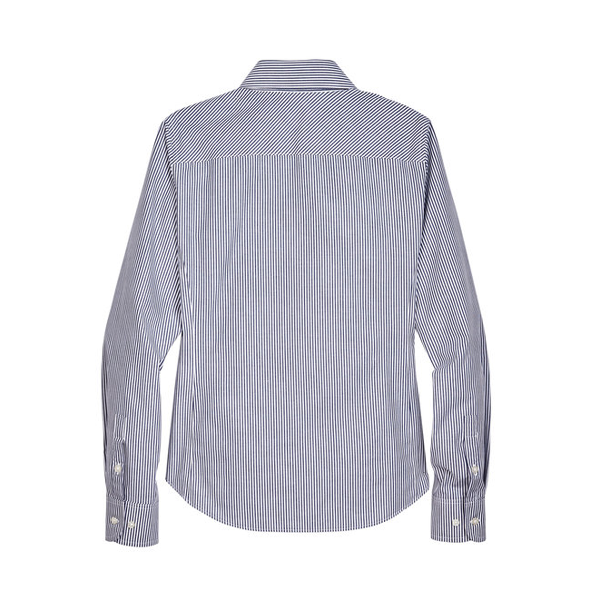 DEVON & JONES LADIES CROWN WOVEN BANKER STRIPE DRESS SHIRT