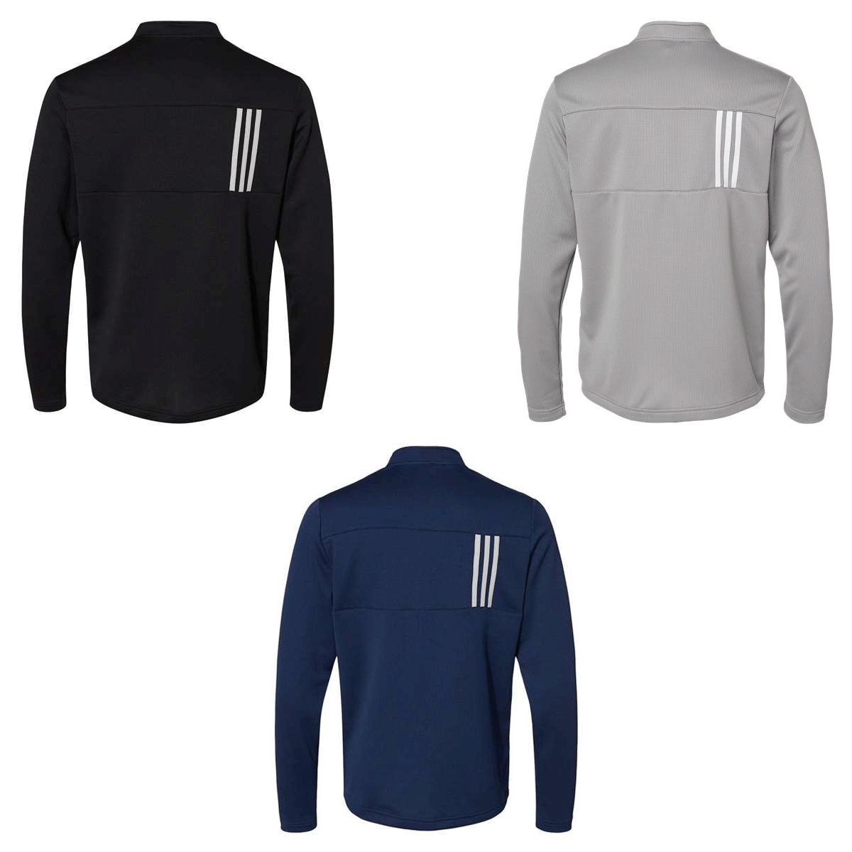 ADIDAS MEN'S 3-STRIPES DOUBLE KNIT QUARTER-ZIP