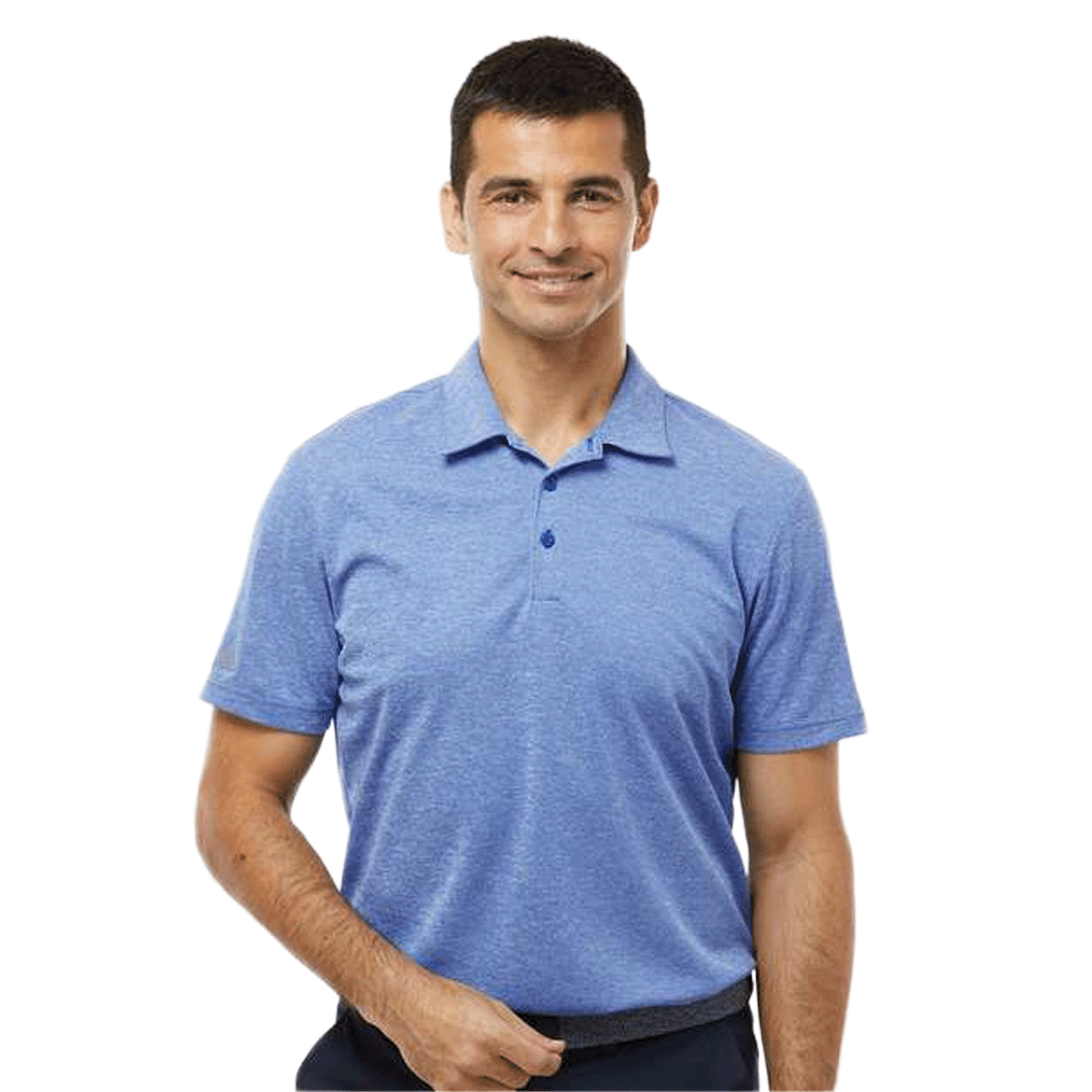 ADIDAS MEN'S HEATHERED POLO