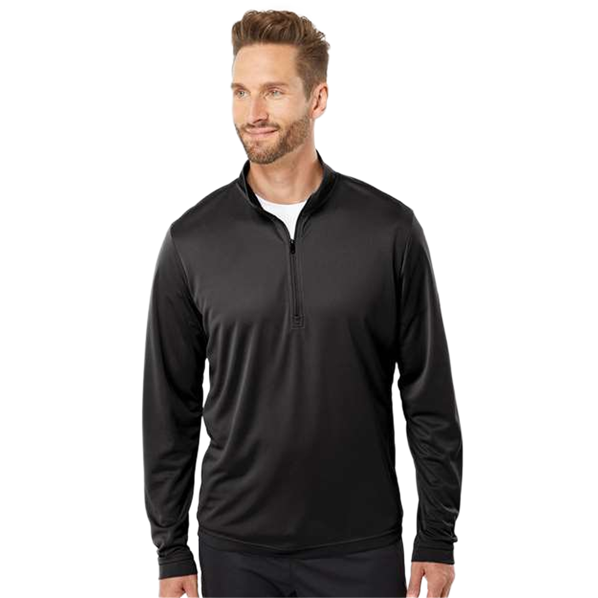 ADIDAS MEN'S LIGHTWEIGHT MOCK NECK QUARTER-ZIP