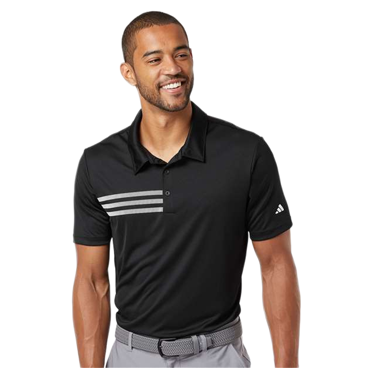 ADIDAS MEN'S 3-STRIPES CHEST POLO