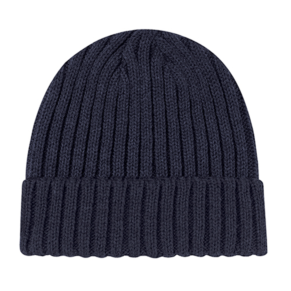 AJM ACRYLIC CHUNKY RIB KNIT CUFF TOQUE