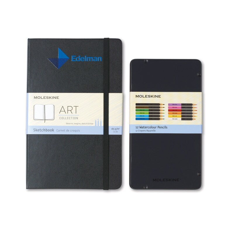 MOLESKINE COLOURING KIT- SKETCHBOOK AND WATERCOLOUR PENCILS