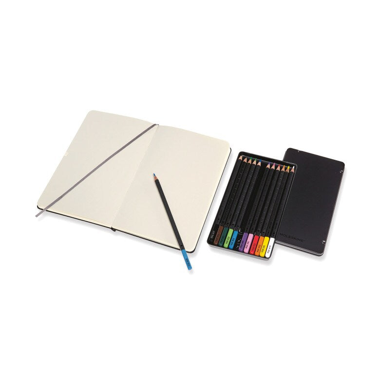 MOLESKINE COLOURING KIT- SKETCHBOOK AND WATERCOLOUR PENCILS
