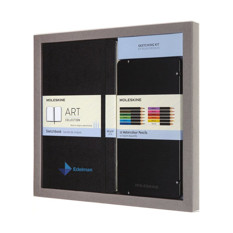 MOLESKINE COLOURING KIT- SKETCHBOOK AND WATERCOLOUR PENCILS