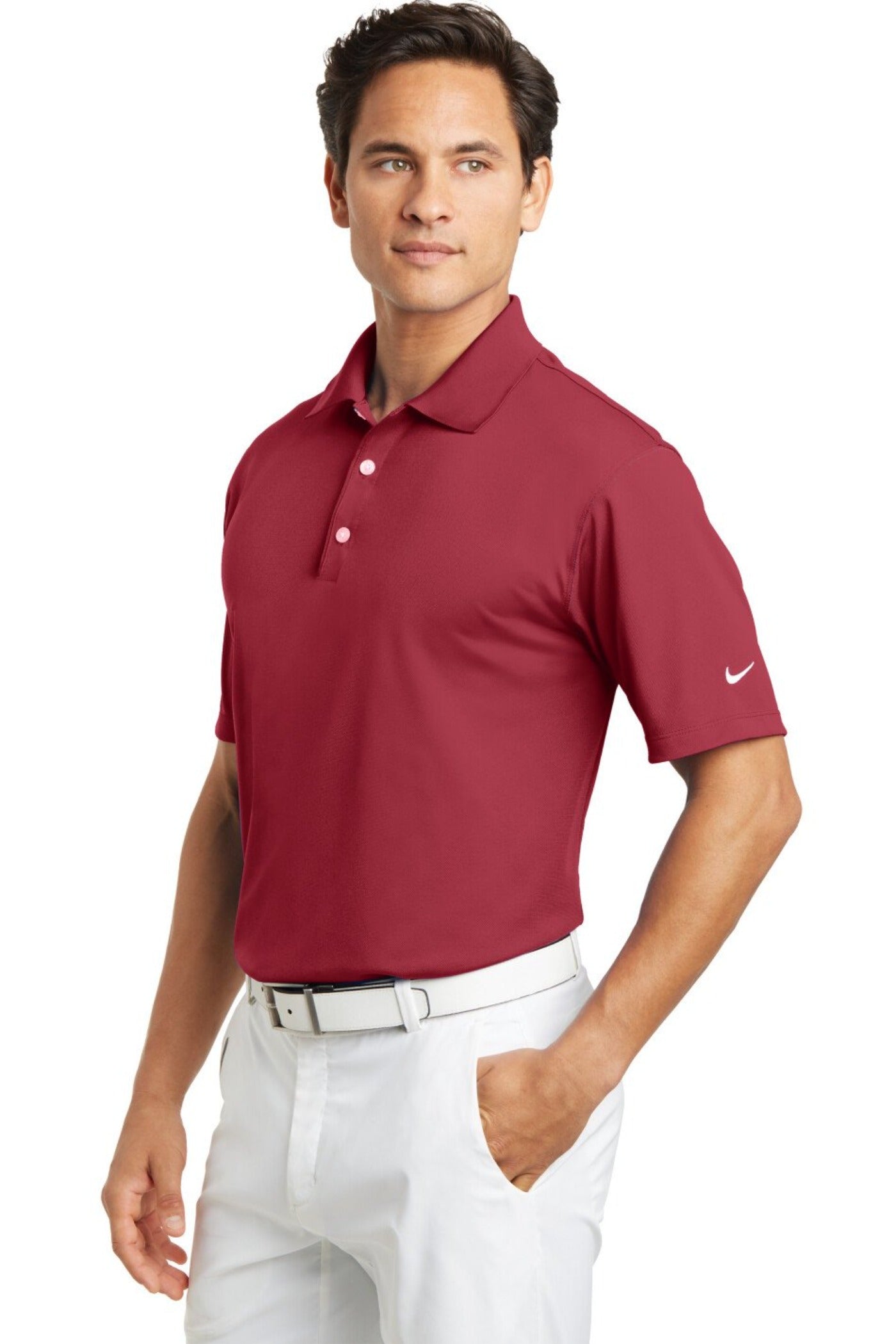 Nike dri fit polo red cheap