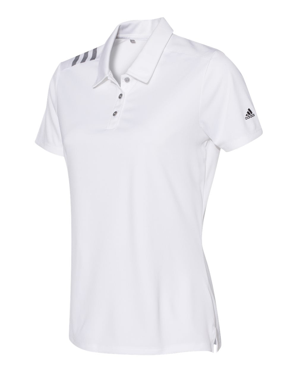 ADIDAS LADIES 3-STRIPES SHOULDER POLO