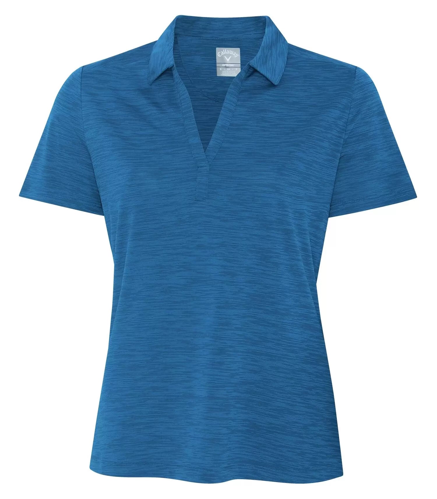 CALLAWAY LADIES BROKEN STRIPE TEXTURE POLO