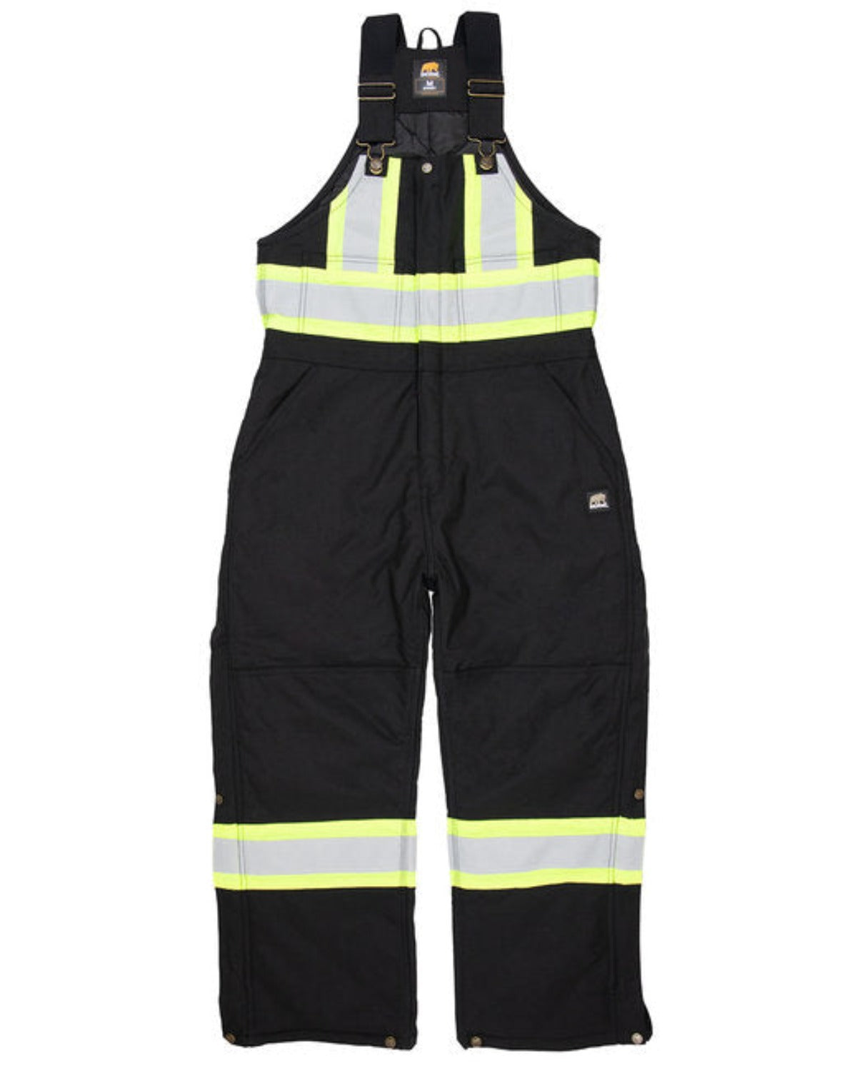 BERNE MEN'S SAFETY STRIPED ARCTIC INSULATED BIB OVERALL