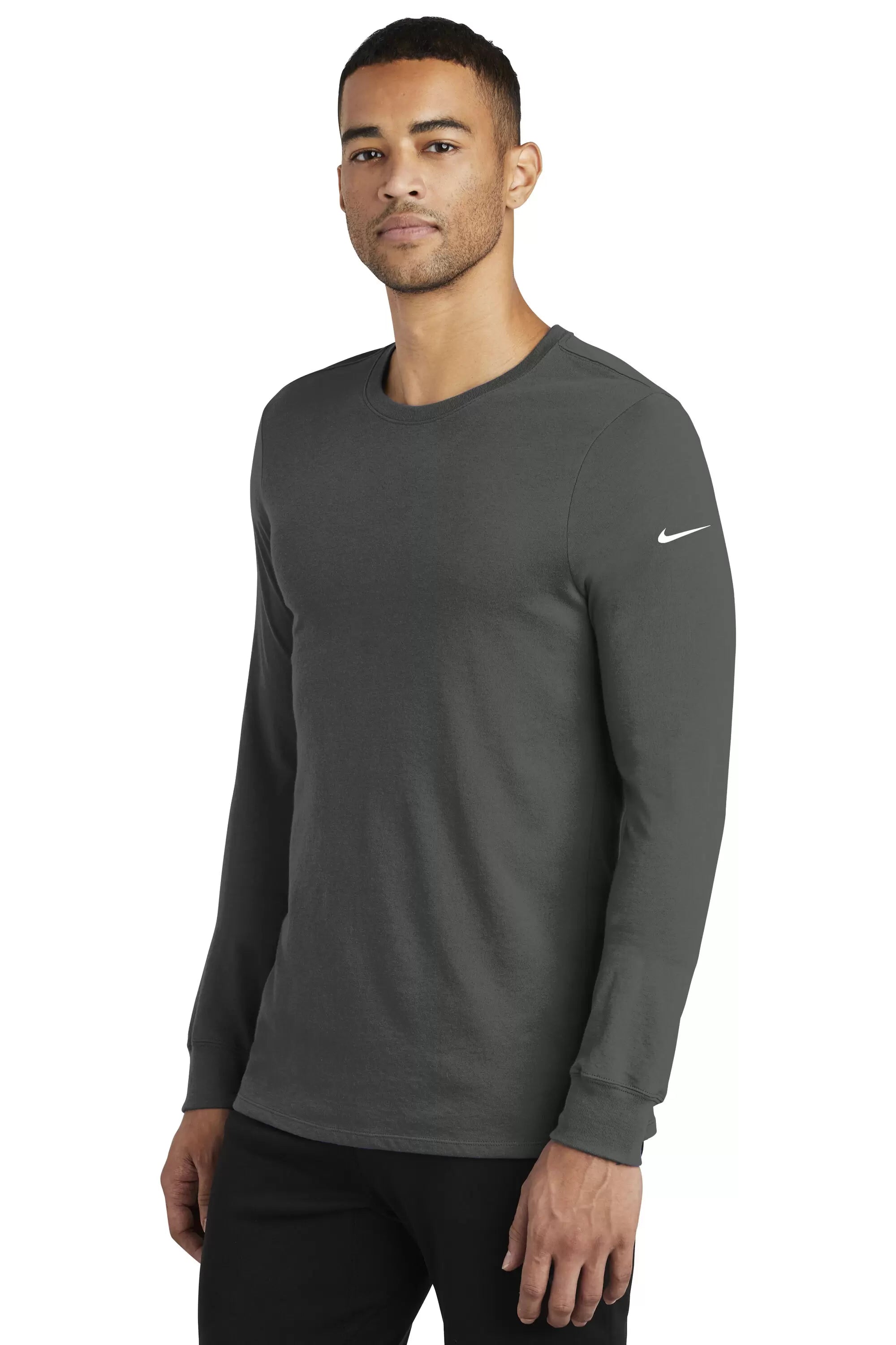 NIKE DRI FIT COTTON POLY LONG SLEEVE SHIRT ID Apparel